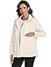 Avoogue Waterproof Lightweight Women Rain Jackets Active Outdoor Hooded Packable Hiking Travel Raincoat (Beige, S)