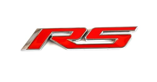 Image of MMUNNA 1x Grille Rs Emblem Badge 3D Alloy Replacement for Camaro Series Front (Chrome Red)