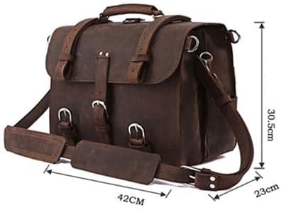 Men Briefcase Business Bag Large Leather Male Case Shoulder Office image 3