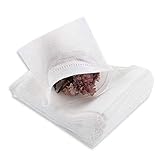 filtros de tela para café  Tomedeks Paquete de 200 bolsitas de té desechables en papel de filtro filtro de té para especias de té sueltas - blanco