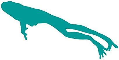 Miniatura 7 de Jumping Frog leaping en la selva tropical Animal science- vinilo para uso en exteriores en coches, ATV, barcos, Windows y más, 4 pulgadas, Púrpura