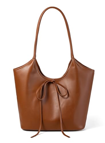 Vintage French Bow Tote Bag Large Capacity Hobo Bag Shoulder Bag Satchel Purse Chic Underarm Bag for Women Girls