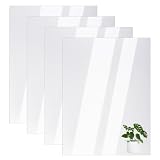 NBEADS 4 Pcs Two Way Mirror Glass, 40x30cm Acrylic Infinity See Through Mirror Sheet for Makeup DIY Magic Project Art Display, Rectangle, Silver