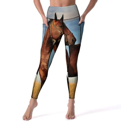 Legging taille haute marron sport et jogging pour femme