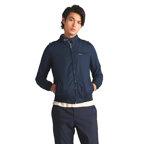 Members Only Men's Classic Iconic Racer, Slim Fit Jacket (Navy, Small)