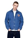 GAP Men's NBA Logo Denim Coaches Jacket, KNICKS, Small