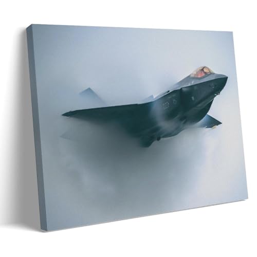 Poster militaire F-35 sur toile grande taille décoration murale salon