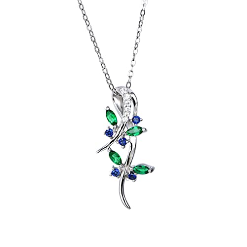 Pendentif émeraude créée et argent 925, cadeau idéal femme