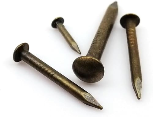 10pc Clavos redondos cabeza pequeña 1.2mm x 40mm de aleación de acero miniatura 4