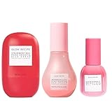 Glow Recipe Makeup Prep Trio - Strawberry BHA Pore Smooth Blur Drops (30ml) - Guava Vitamin C Bright-Eye Cream (15ml) + Watermelon Glow Niacinimide Dew Drops (40ml) - Vegan Skincare for Glowing Skin