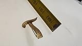  vintage13.de 1x Buchstaben Anstecker \'T\', mit Nadel und Halteöse. Farbe: gold, Modeschmuck.