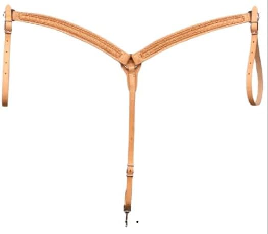 Billy Cook Genuine Equine Southwest Border Breast Collar - Horse Sized, Russet Leather