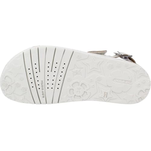 Geox Fille J Sandal Costarei Gi Sandales, Silver, 26 EU