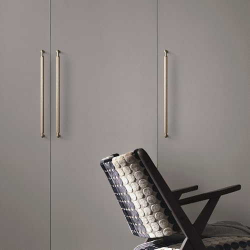 Image of Goo-Ki 6 Pack 12 5 /8 Inch Champagne Bronze Knurled Cabinet Pull Handle - Textured Non-Slip Grip, Classic Modern Design for Kitchen Cabinets & Furniture Drawers