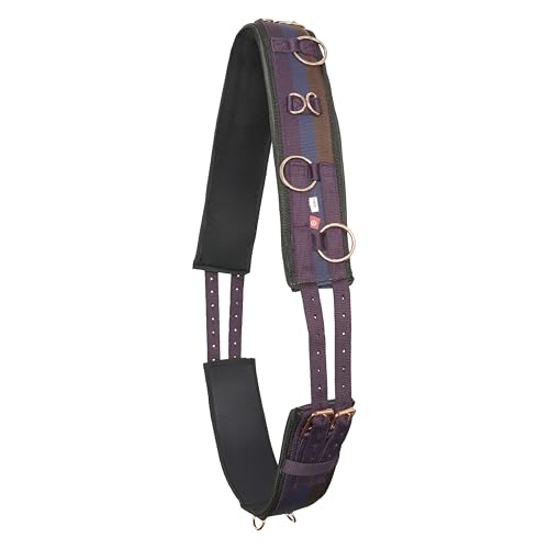 Imperial Riding Longiergurt „IRH Deluxe Extra“, ergonomische Formgebung mit Widerristfreiheit und Metallringen, Multi Bordeaux, Cob