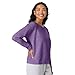 Hanes Womens Ecosmart V-notch Crewneck Sweatshirt, Fleece Pullover For Athletic-sweatshirts, Violet Splendor Heather, X-Large US