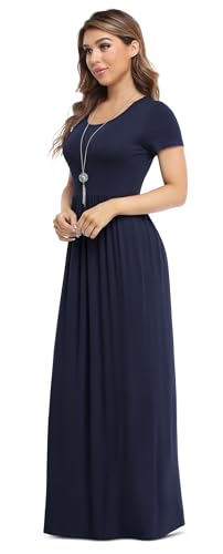 Image of VIISHOW Women's Long Sleeve Loose Plain Maxi Dresses Casual Long Dresses with Pockets