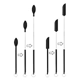 Veki Mini Retractable Makeup Scraper Tool Last Drop Spatula 2 Kinds of Bottle Scrapers Silicone...