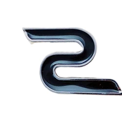 Image of New 3D Zinc Alloy S Emblem Badges car Rear Fender Trunk Sedan Letter Suitable Sticker for Sedan (Black)
