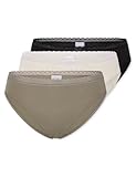 Schiesser Damen 3 Pack Rio Slip mit Spitze - Modern Multipacks