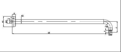 DeLanwa 604071 - Tubo di alimentazione a parete