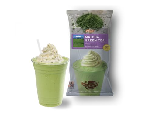 MOCAFE Matcha Green Tea Blended Tea Latte, 3-Pound Bag Instant Frappe Mix, Coffee House Style Blended Drink Used in Coffee Shops