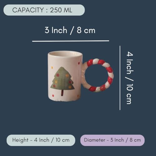 Image of WEAVING HOMES Handcrafted Ceramic Mug & Dessert Plate to Gift to Best Friend and Love Microwave Safe (Set of 2, Multicolor)