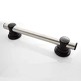 Standard Smartbar Brushed Stainless Steel Bar with Charcoal Mounts and Charcoal Flush Bar Caps. Includes 2 Fastener Kits for Wood Studs FK1001 (16 inch)