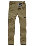 Gopune Women's Windproof Waterproof Sportswear Outdoor Hiking Fleece Pants (Khaki,M)