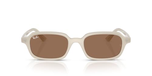 Ray-Ban RB4455 Zuri Sunglasses Cloudy Warm White/Dark Brown 52 mm