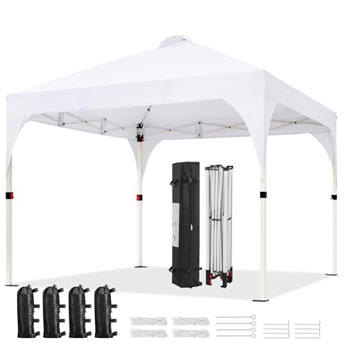 Yaheetech 10x10 Pop Up Canopy Tent with Vent, Easy Set Up Tent, Instant Sun Shelter Canopy with...