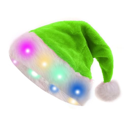Morain Festliche Weihnachtsmützen mit blinkenden LEDs,...