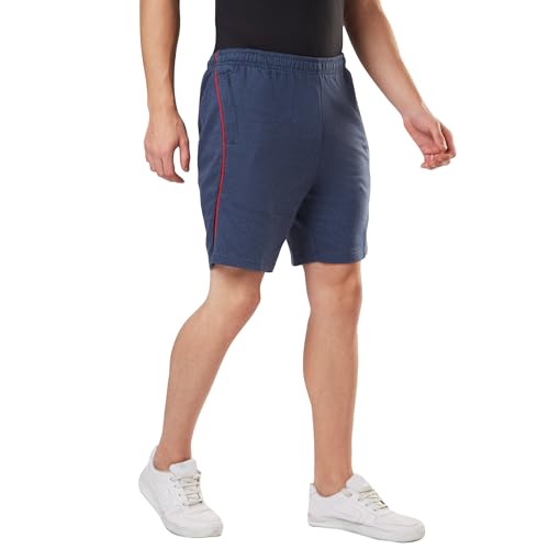 Image of berge' Men's Knits Cotton Polyester Fabric Long Shorts with Secure Zipper Pockets Casual for Men|Gym|Half Pants for Men|Mens