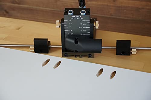 Massca Aluminum Pocket Hole Jig System Pro M2 Adjustable & Easy to Use Joinery Woodworking Tool For DIY Carpentry Projects - Thumbnail 4