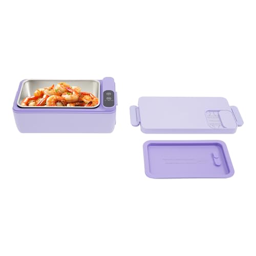Fiambrera eléctrica portátil de 1 L, 40 W, calentador de alimentos, con bolsa de transporte aislada, control táctil, recipiente para calentar pasta, filetes, 23 x 12,5 x 9,5 cm