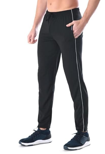 Cotton Hosiery Lower for Men with Zip Pockets | Stretchable Trackpant for Workout and Casual Wear | Trouser for Men & Boys Lower Stylish