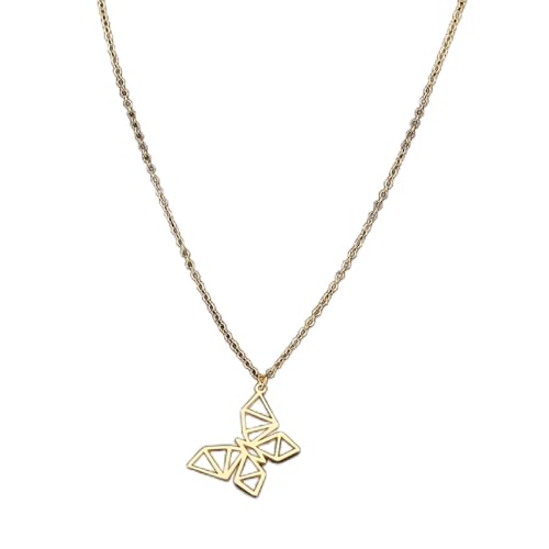 Pendentif origami simple en acier inoxydable pour éviter les bijoux ternis