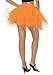 Afibi Women's 1950s Vintage Tutu Petticoat Ballet Bubble Skater Skirt (Medium, Orange)