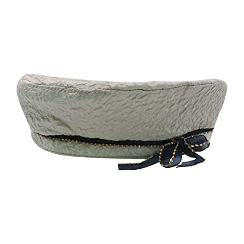 Mosstyus Womens Beret Hat French Style Beanie Cap Headwear For Party Club Dance Pleated Seersucker Berets Bow,Khaki #TOP2