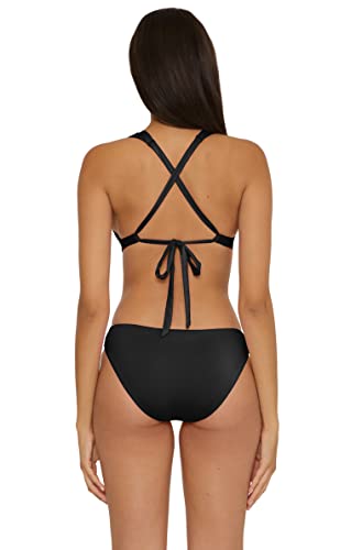 BECCA Women's Color Prism Halter Bikini Top, Adjustable, Tie Back, Swimwear Separates2