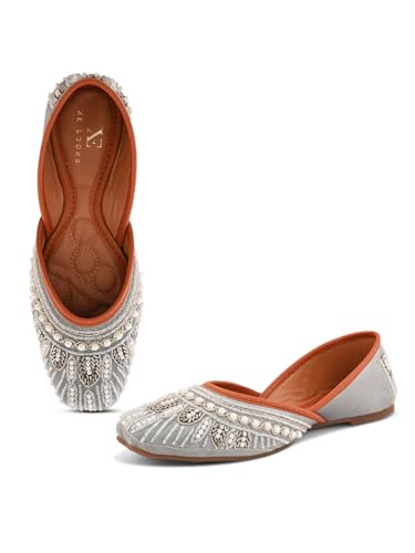 Image of XE Looks Jutti | Handcrafted Ethnic Punjabi Jutties with Intricate Bead & Sequin Embellishments | Comfortable & Stylish Footwear For Girls & Women