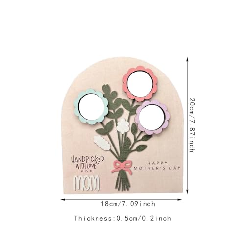Bouquet de fleurs en bois artisanal CLSDRZC et affichage d'image