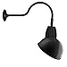 RAB Lighting GN1LED26YACB Gooseneck Style1 26W Warm LED 15 Angled Cone Shade, Black