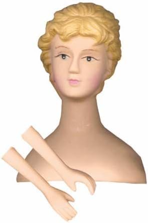 Juego de 12-3-12 pulgadas de vinilo de pelo rubio para dama juegos de manos y cabeza