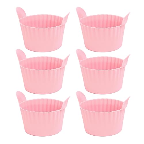 Jiwyunlu Stampini per Muffin da Friggitrice ad Aria,6 Pezzi Utensile Antiaderente E Riutilizzabile | Per Piccoli Dolci - per Brownie, Cupcake, Pudding, Polpettone,