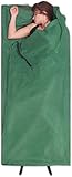 Fleece Schlafsack Hüttenschlafsack Inlet Liner - leicht, praktisch und warm (190 x 75 cm - 200g/m²) Oliv OneSize
