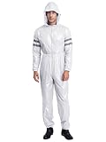 Hansber Damen Männer Coveralls Arbeitsoverall Herren Overall Straßenbau Casual Gerätereparatur Saunaanzug Leichter Sweatanzug Weiß M