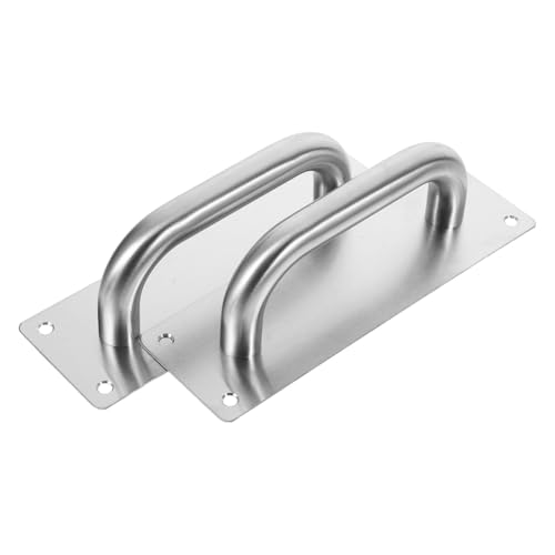 OSALADI Easy to Install 2 Pack Stainless Steel Push Pull Handles Fire Door and Passage Door Handles Modern Style