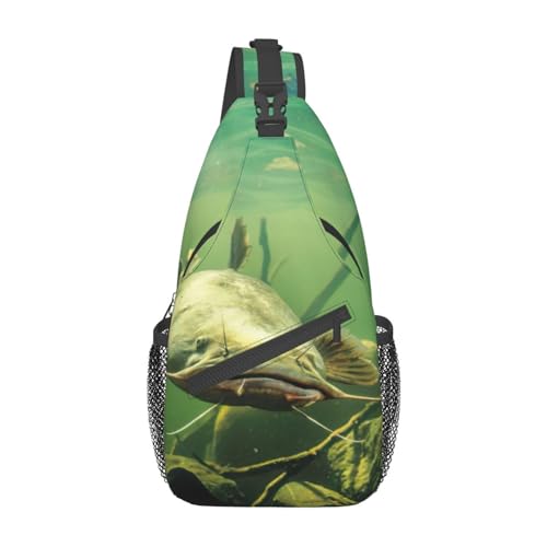 Sac de voyage et de randonnée avec imprimé poisson-chat sac de sport pratique