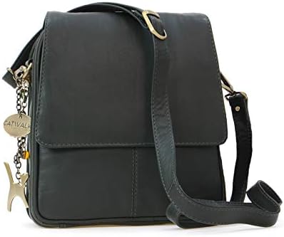 Catwalk Collection Handbags - Women's Leather Cross Body Bag - Medium Organiser Messenger Bag - Multiple Pockets And Compartments - METRO